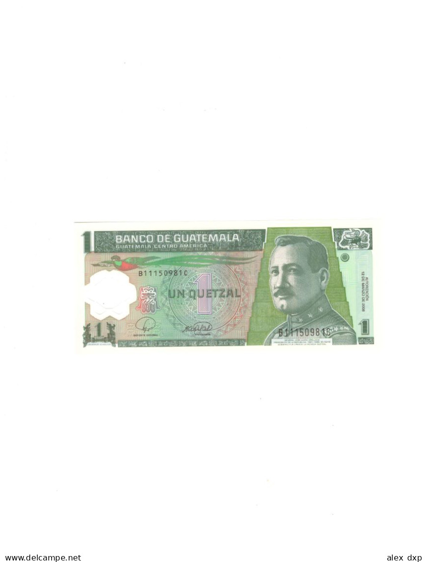 GUATEMALA P-115a > 1 QUETZAL 2008, PRINTER OT (FRANCE), UNC - Guatemala