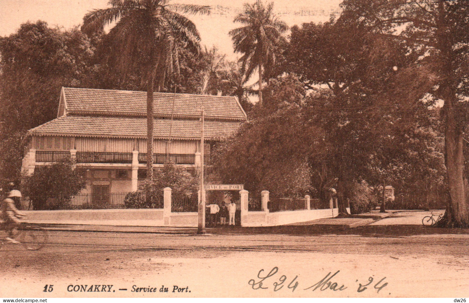 A.O.F. Guinée Française, Conakry: Le Bureau De Service Du Port - Carte LL N° 15 - French Guinea