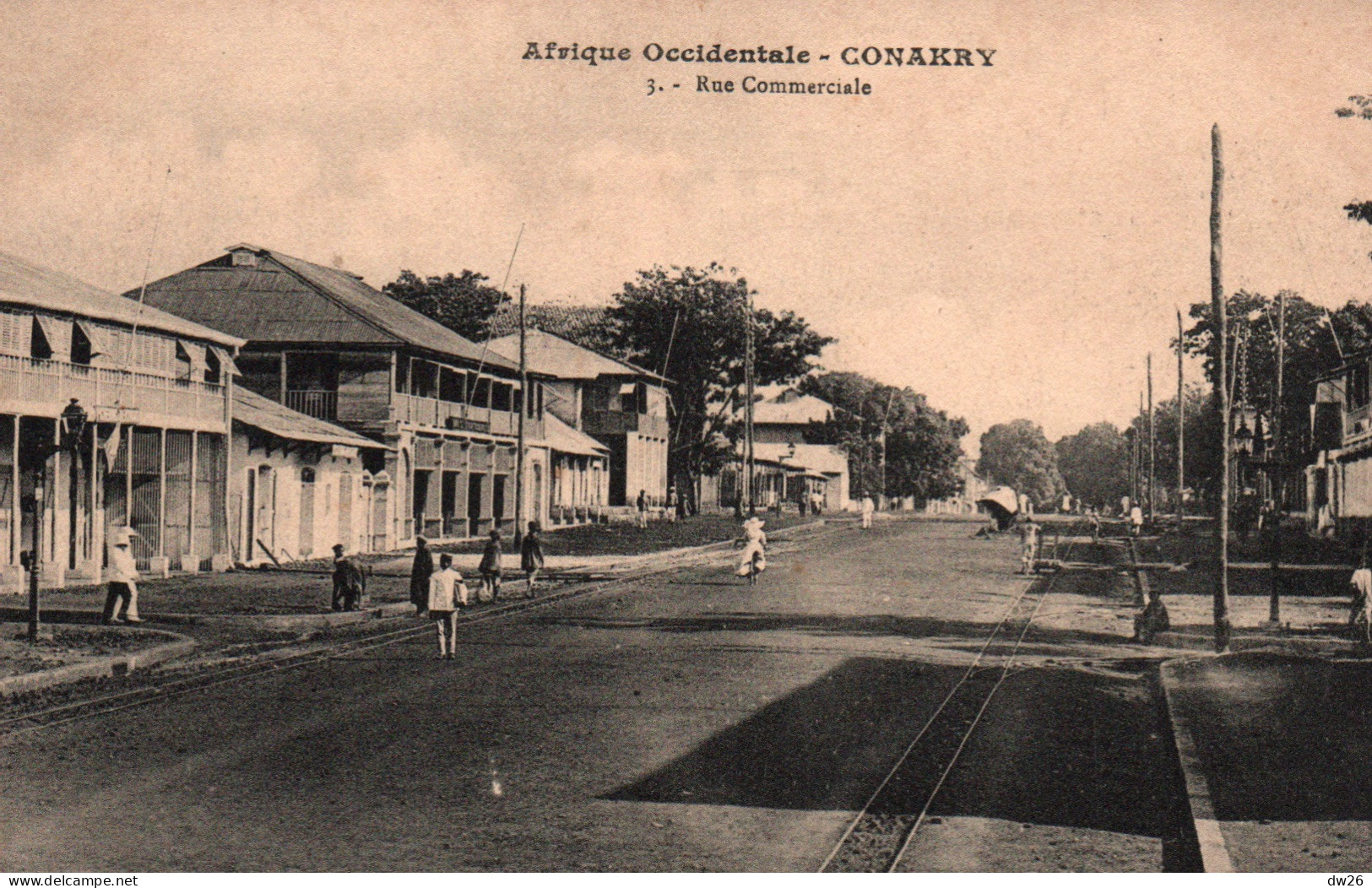 A.O.F. Guinée Française, Conakry: La Rue Commerciale - Carte N° 3 - Frans Guinee