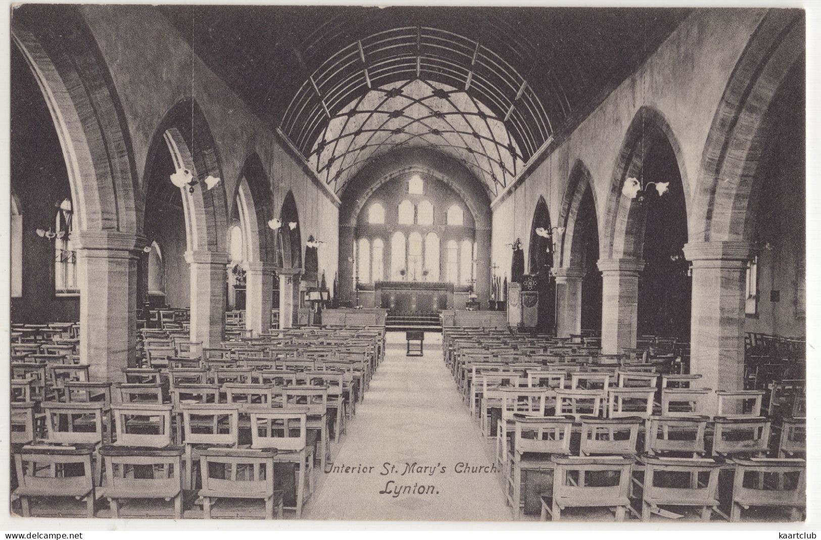 Interior St. Mary's Church. Lynton. - (England) - Lynmouth & Lynton