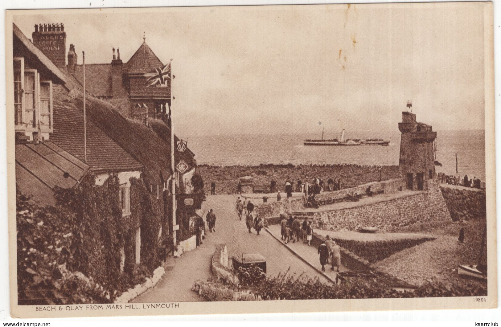 Beach And Quay From Mars Hill. Lynmouth   19804. - (England) - Steamer - Lynmouth & Lynton