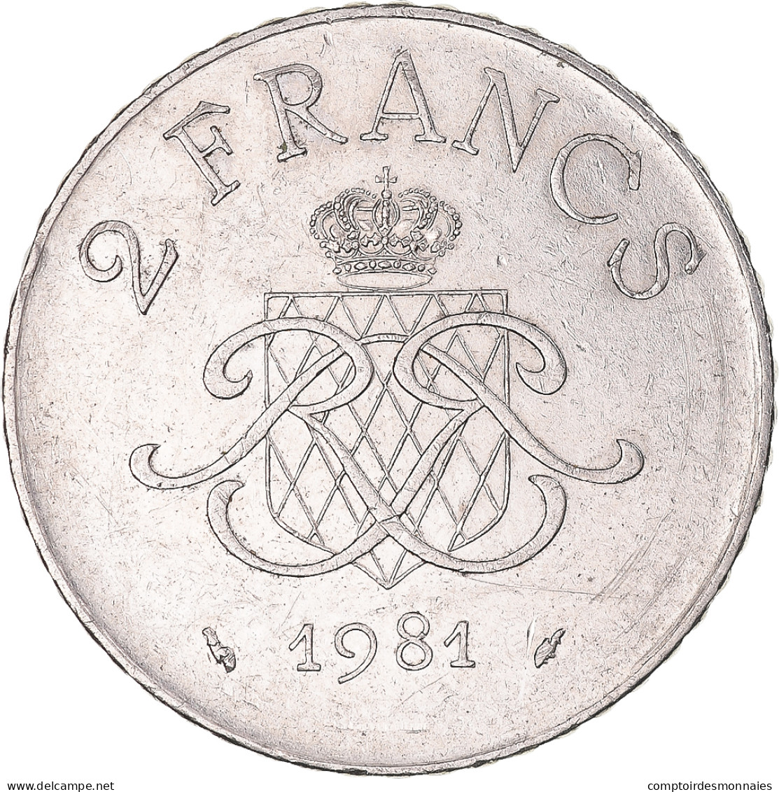 Monnaie, Monaco, 2 Francs, 1981 - 1960-2001 Nouveaux Francs