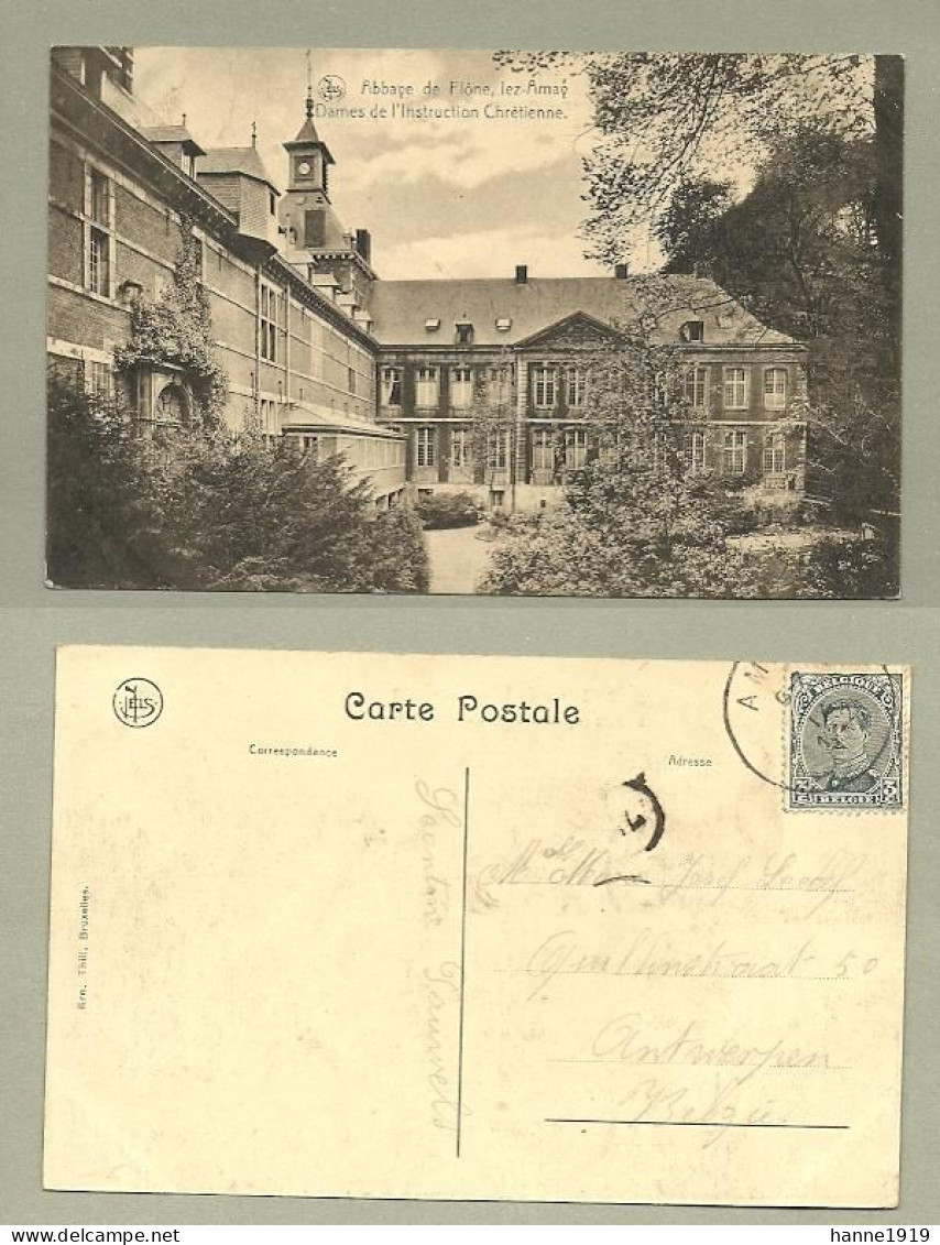 Amay Abbaye De Flone Dames De L' Instruction Chrétienne 1922 Cachet Liège Belgique Htje - Amay