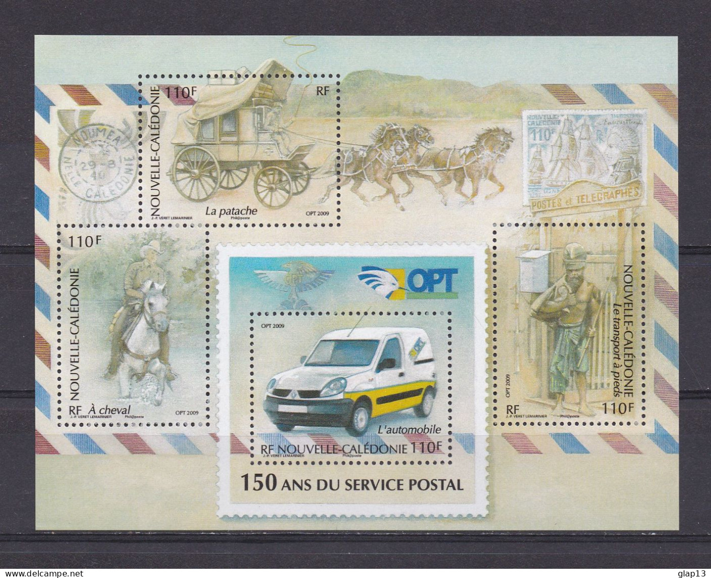 NOUVELLE-CALEDONIE 2009 BLOC N°41 NEUF** SERVICE POSTAL - Hojas Y Bloques