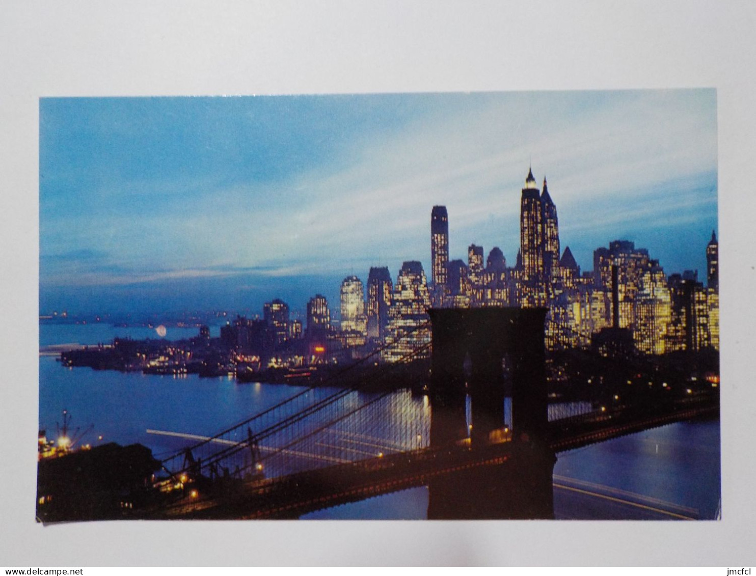 NEW YORK   Nightfall In Lower Manhattan With Brooklyn Bridge - Ponts & Tunnels