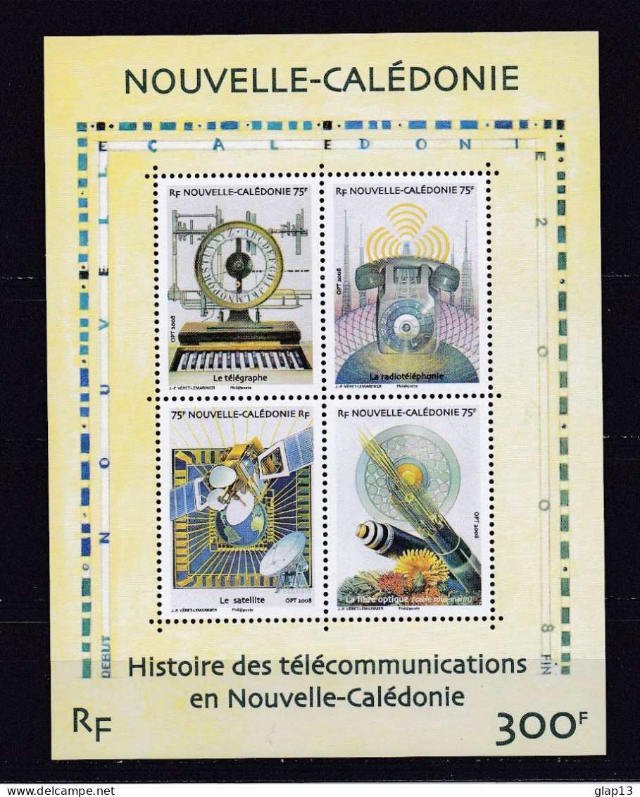 NOUVELLE-CALEDONIE 2008 BLOC N°38 NEUF** TELECOMMUNICATIONS - Hojas Y Bloques