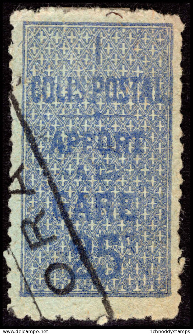 Algeria 1899 25c Blue On Azure Colis Postale Fine Used. - Colis Postaux