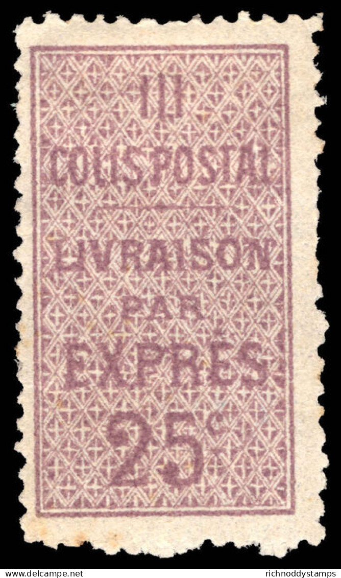 Algeria 1899 25c Express Lilac Colis Postale Lightly Mounted Mint. - Colis Postaux