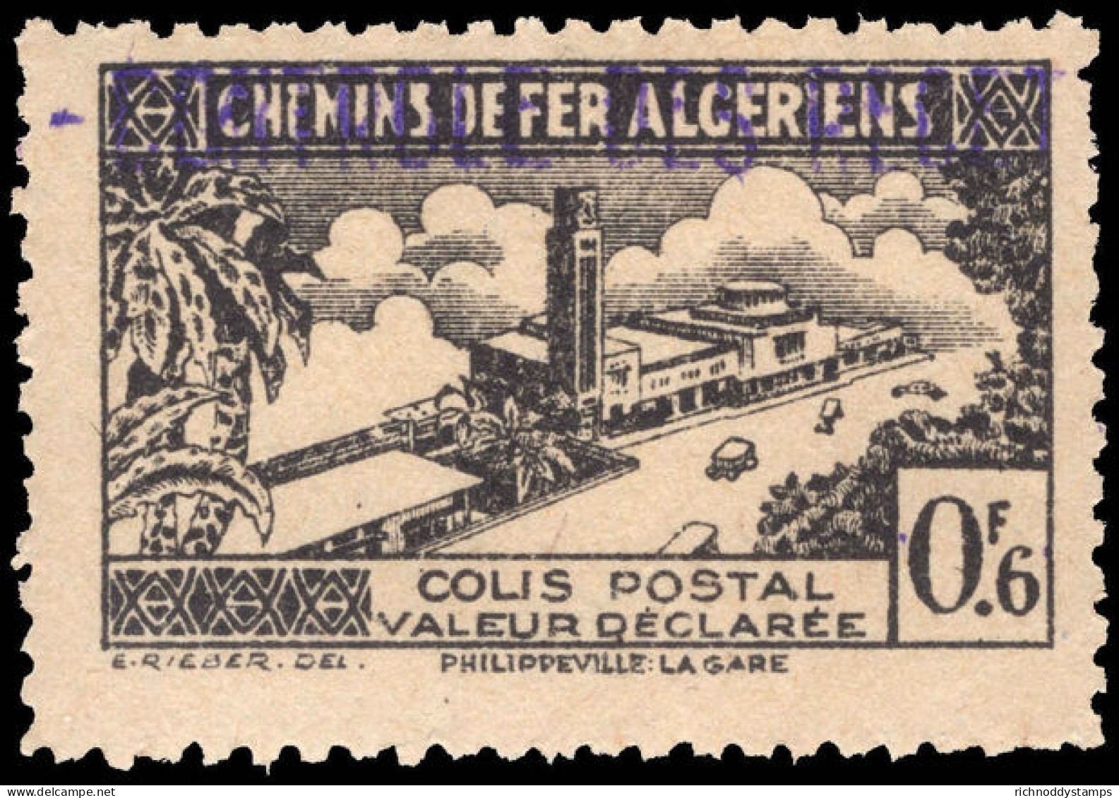 Algeria 1941-42 Controle Des Recettes 0f6 Black Unmounted Mint. - Colis Postaux