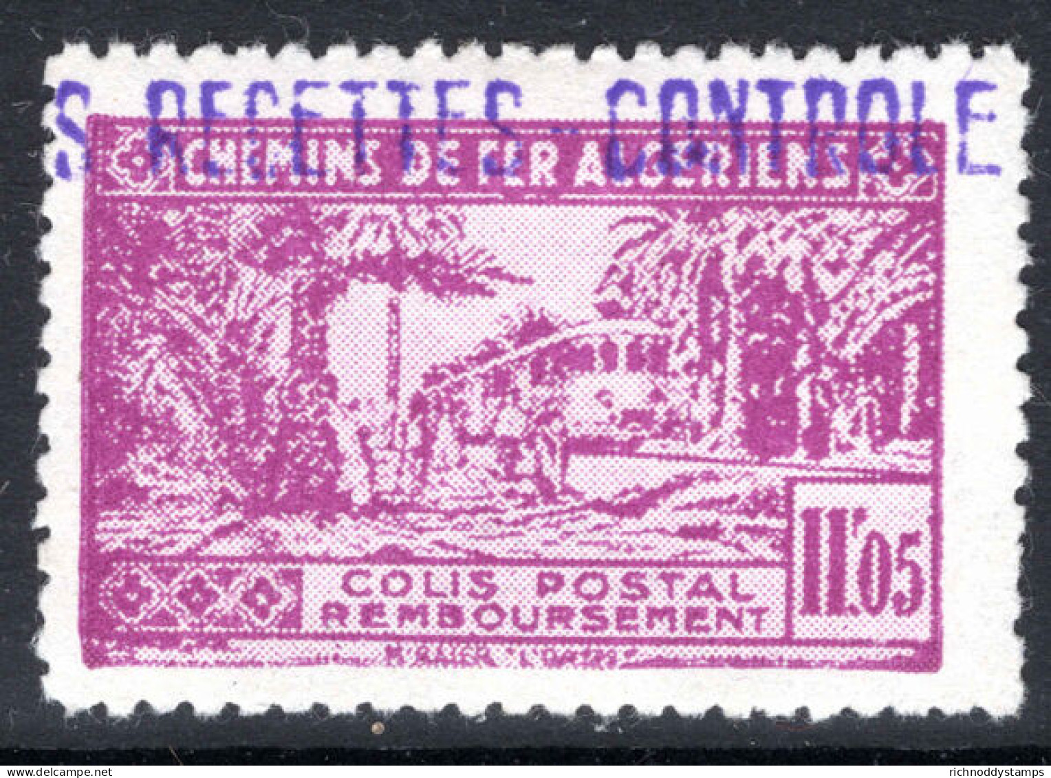 Algeria 1941-42 Remboursement 11f05 Lilac Lightly Mounted Mint. - Colis Postaux