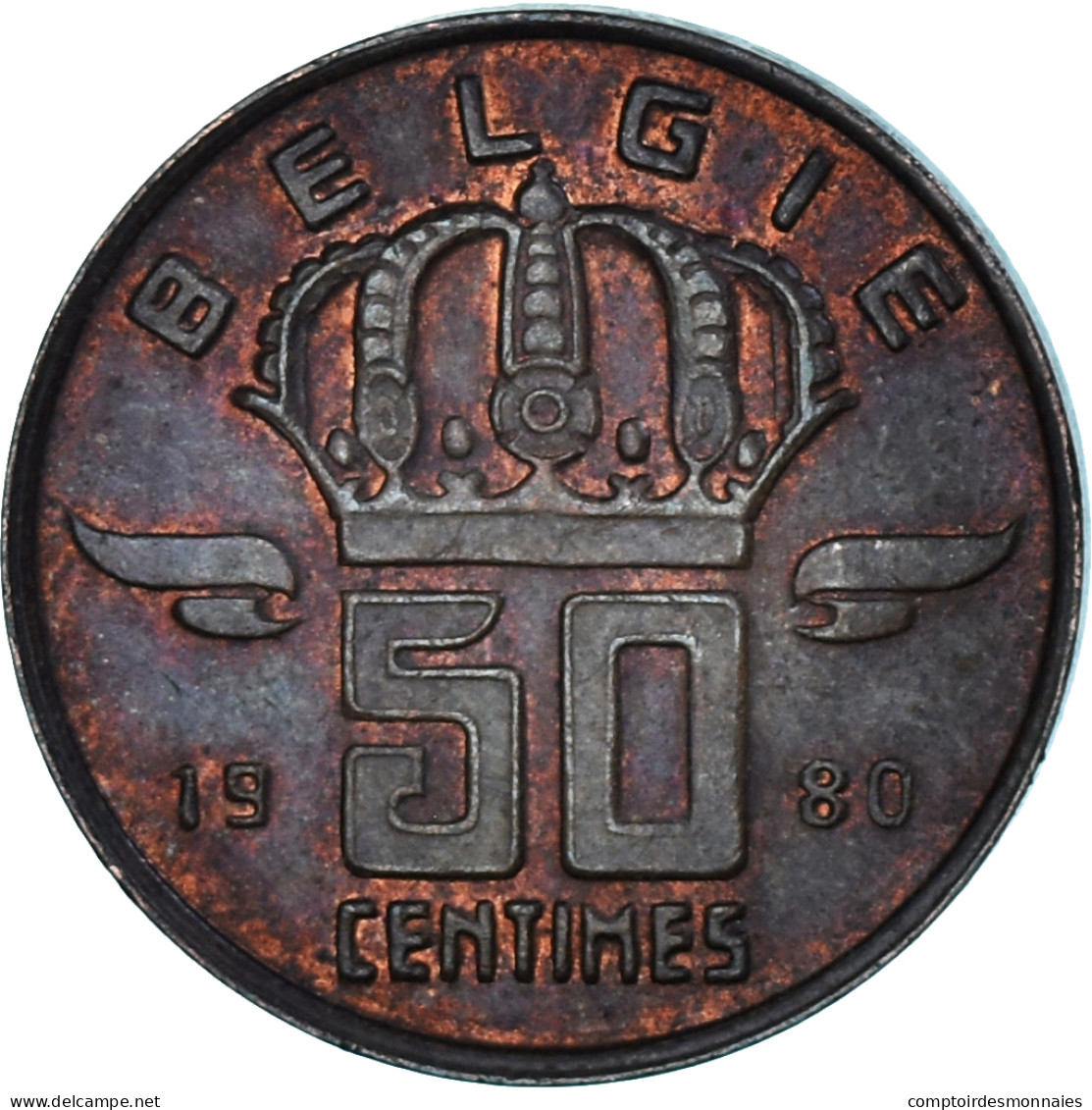 Monnaie, Belgique, 50 Centimes, 1980 - 50 Cents