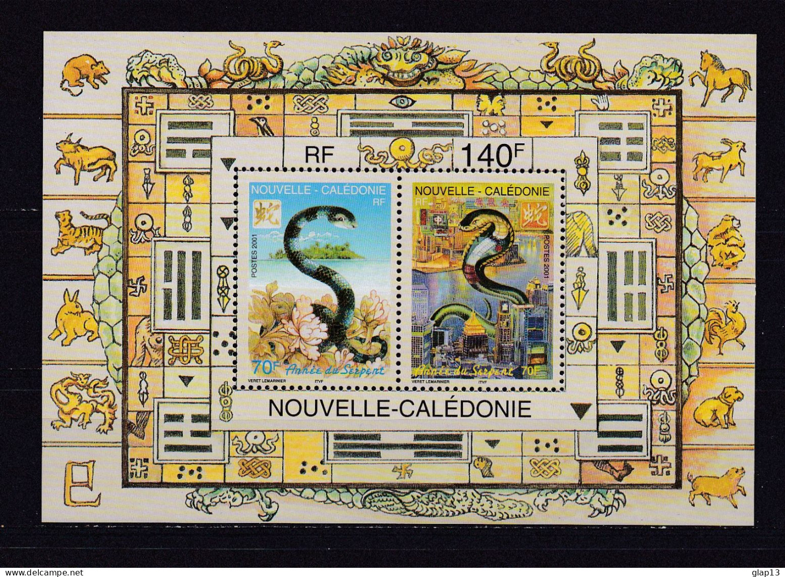 NOUVELLE-CALEDONIE 2001 BLOC N°25 NEUF** ANNEE DU SERPENT - Blocks & Sheetlets