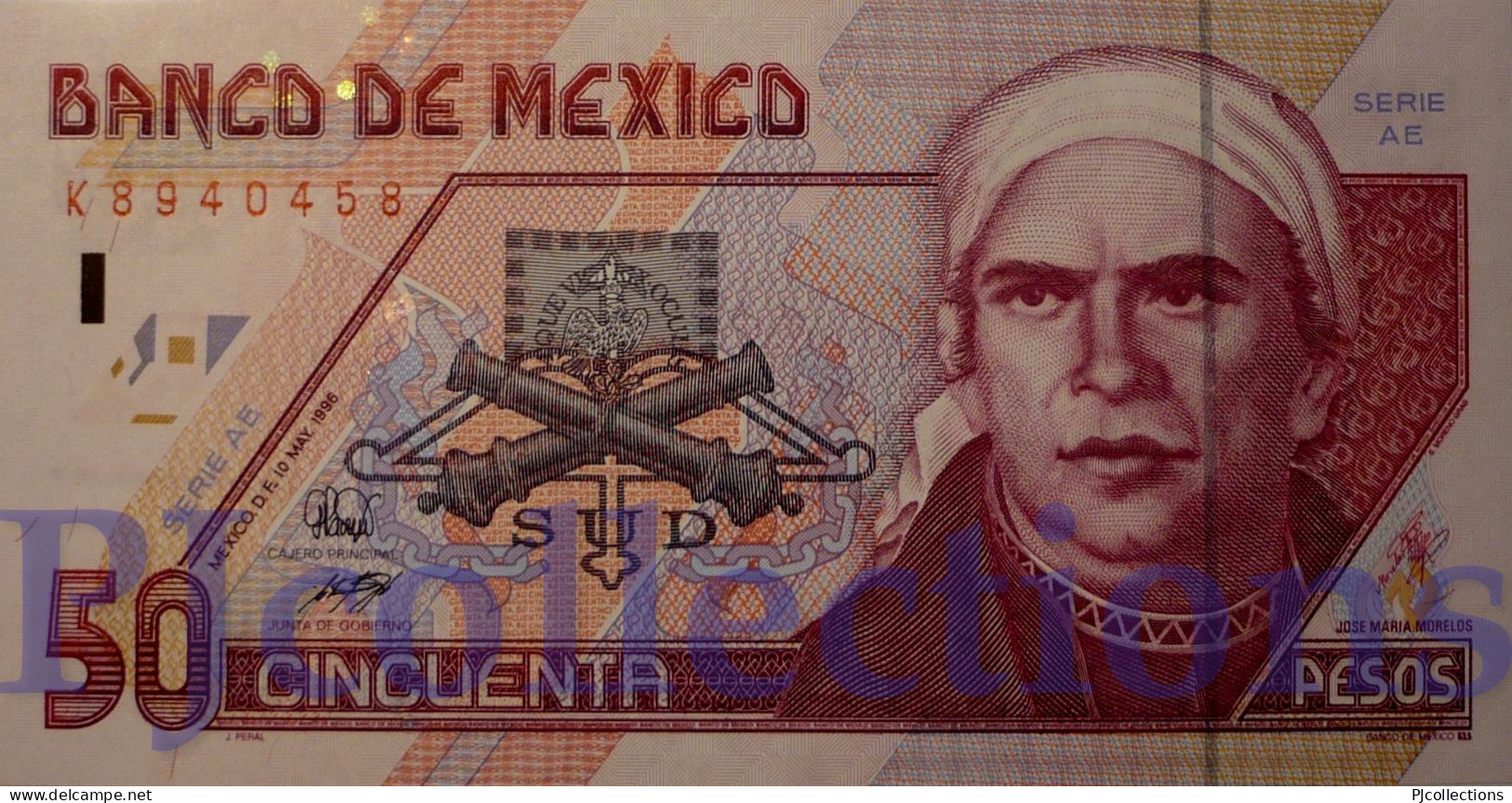 MEXICO 50 PESOS 1996 PICK 107b UNC - Mexique