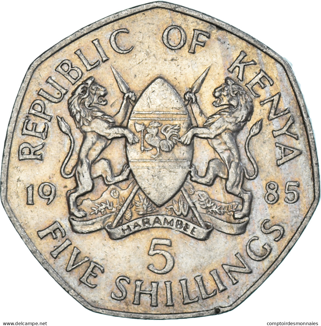 Monnaie, Kenya, 5 Shillings, 1985 - Kenia