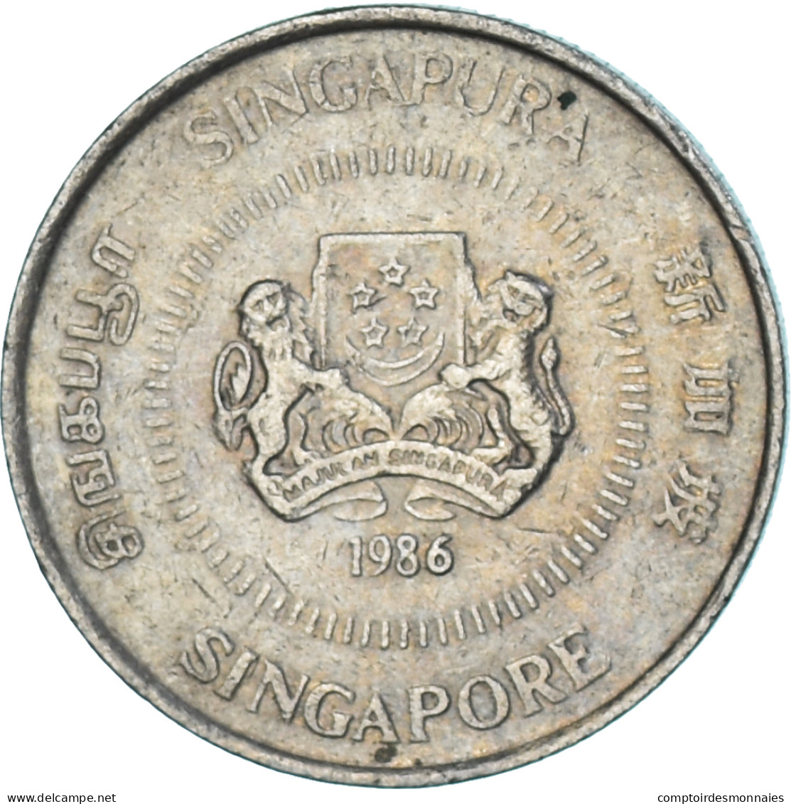 Monnaie, Singapour, 10 Cents, 1986 - Singapore