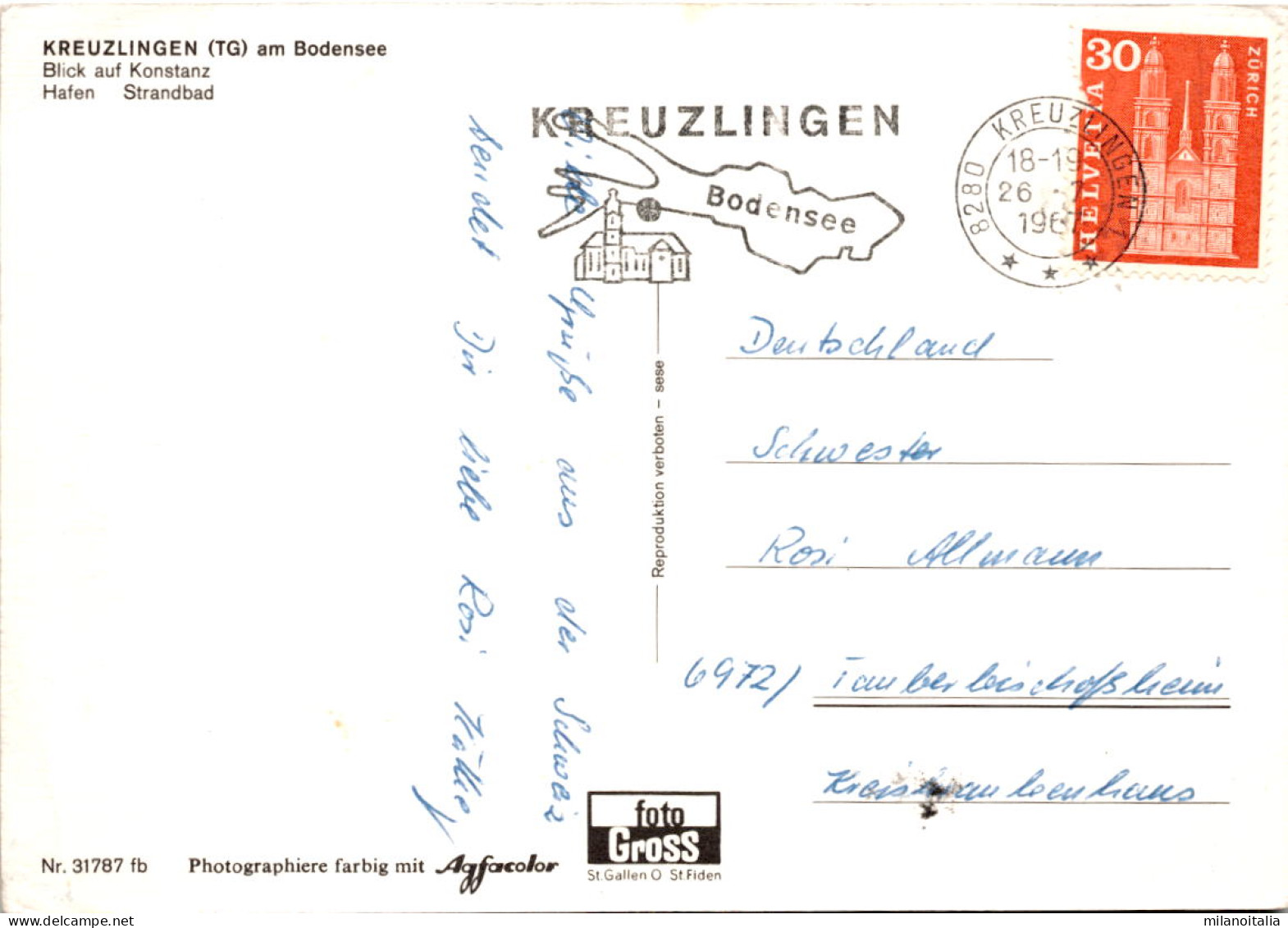 Kreuzlingen (Schweiz) - 3 Bilder (31787) * 26. 7. 1967 - Kreuzlingen