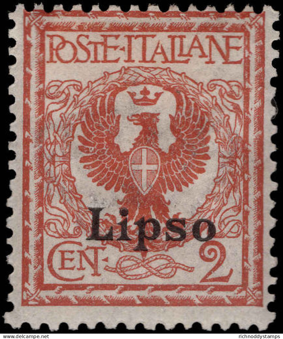 Lipso 1912-21 2c Orange-brown Lightly Mounted Mint. - Aegean (Lipso)