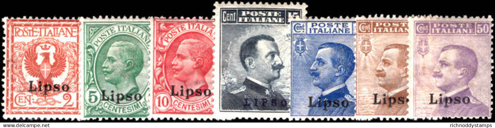 Lisso 1912 Set Of Original Values Fine Lightly Mounted Mint. - Aegean (Lipso)