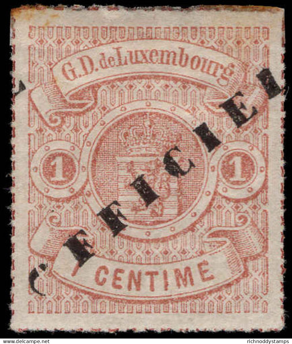 Luxembourg 1878-80 1c Official Rouletted In Colour Mounted Mint. - Dienst