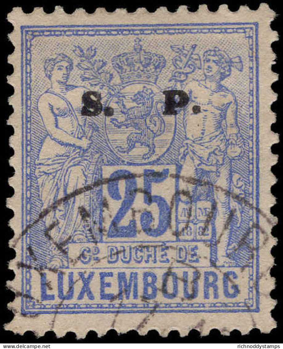 Luxembourg 1882-84 25c Official Perf 12&#189; Fine Used. - Service