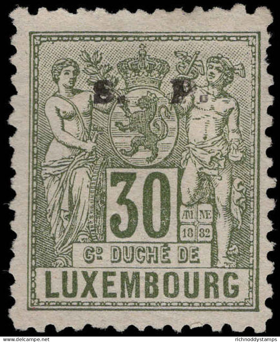 Luxembourg 1882-84 30c Official Perf 11&#189;x12 Unused No Gum. - Service