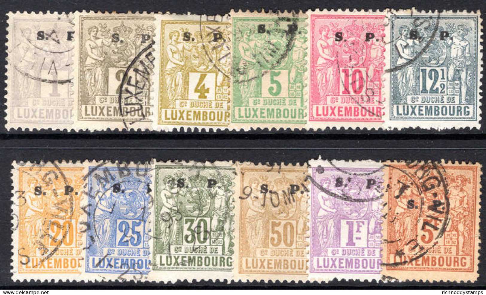 Luxembourg 1882-84 Official Perf 12&#189; Set Fine Used. - Service