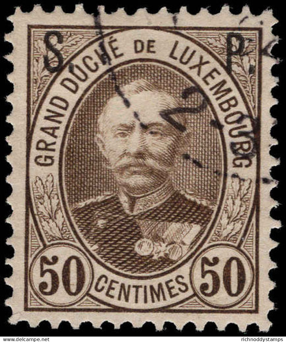 Luxembourg 1893-96 50c Official Perf 12&#189; Fine Used. - Dienst