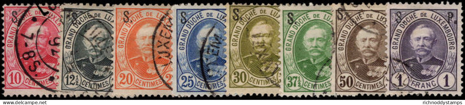 Luxembourg 1893-96 Official Set To 1f Fine Used. - Service