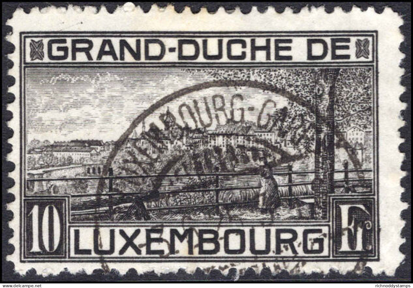 Luxembourg 1923 10f Perf 11   Fine Used. - Oblitérés