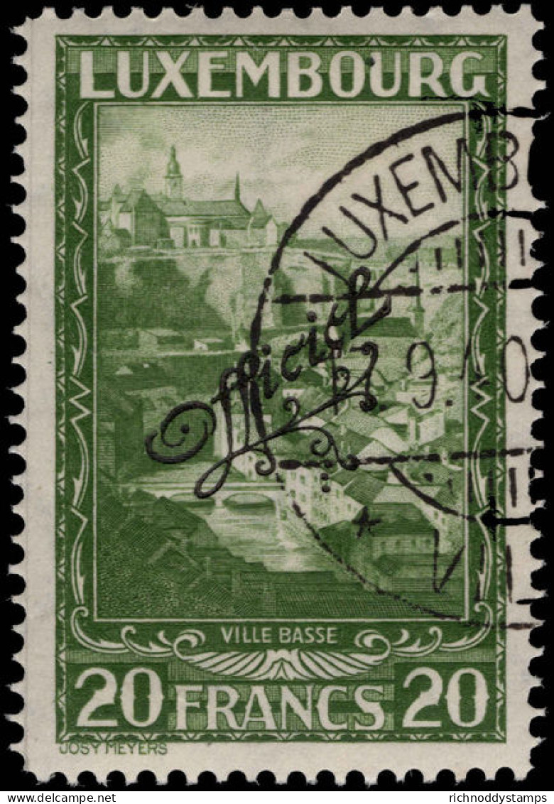 Luxembourg 1931 20fr Official Fine Used. - Gebruikt