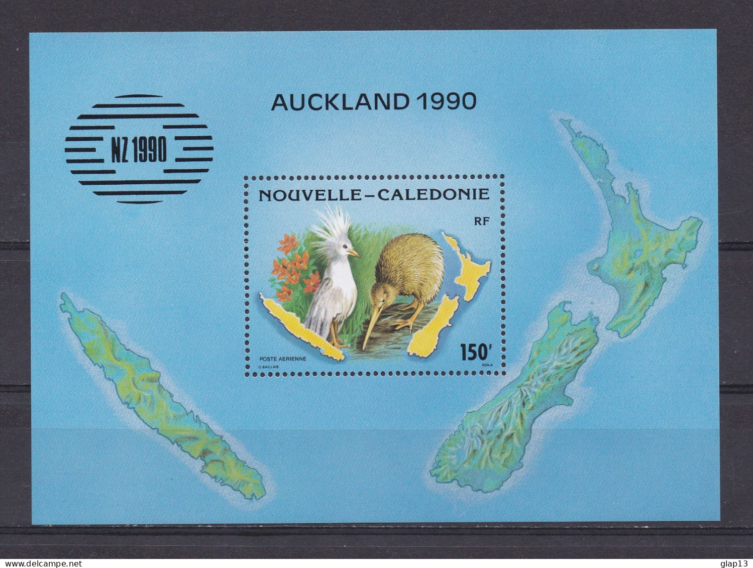 NOUVELLE-CALEDONIE 1990 BLOC N°10 NEUF** OISEAUX - Blokken & Velletjes