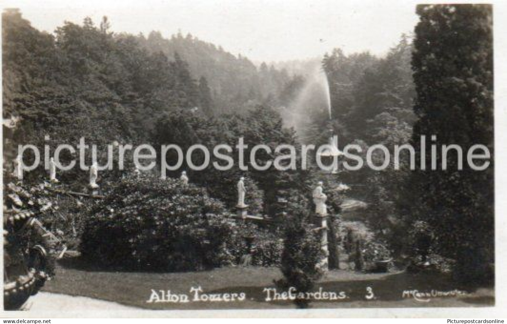 ALTON TOWERS THE GARDENS OLD R/P POSTCARD STAFFORDSHIRE - Altri & Non Classificati