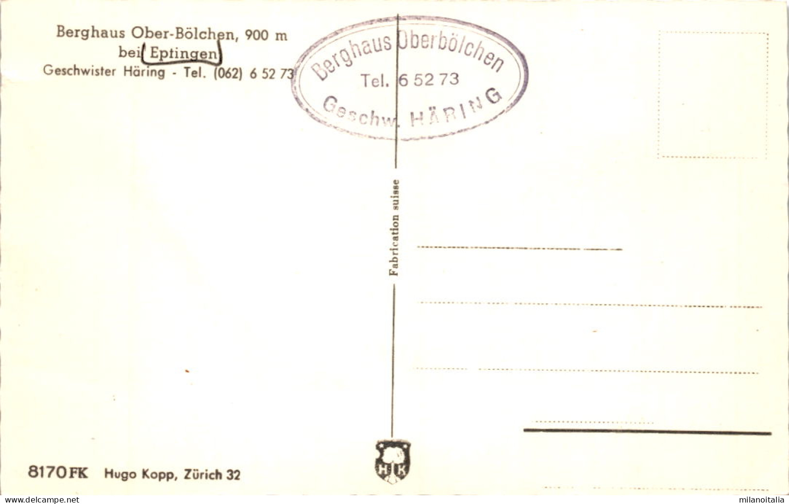 Berghaus Ober-Bölchen Bei Eptingen (8170) - Eptingen