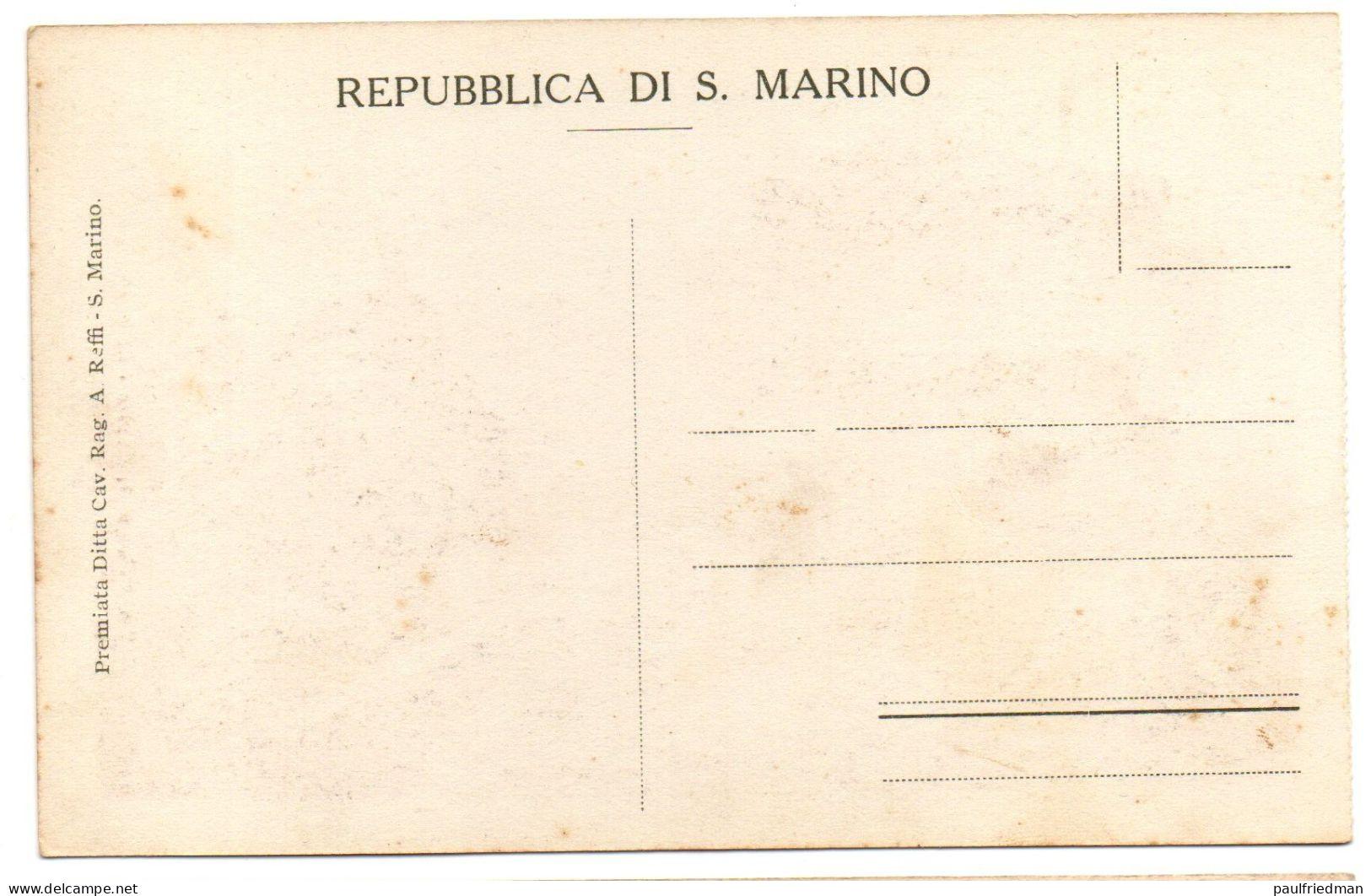 Repubblica Di San Marino - La Fortezza - Non Viaggiata - (descrizione) - San Marino