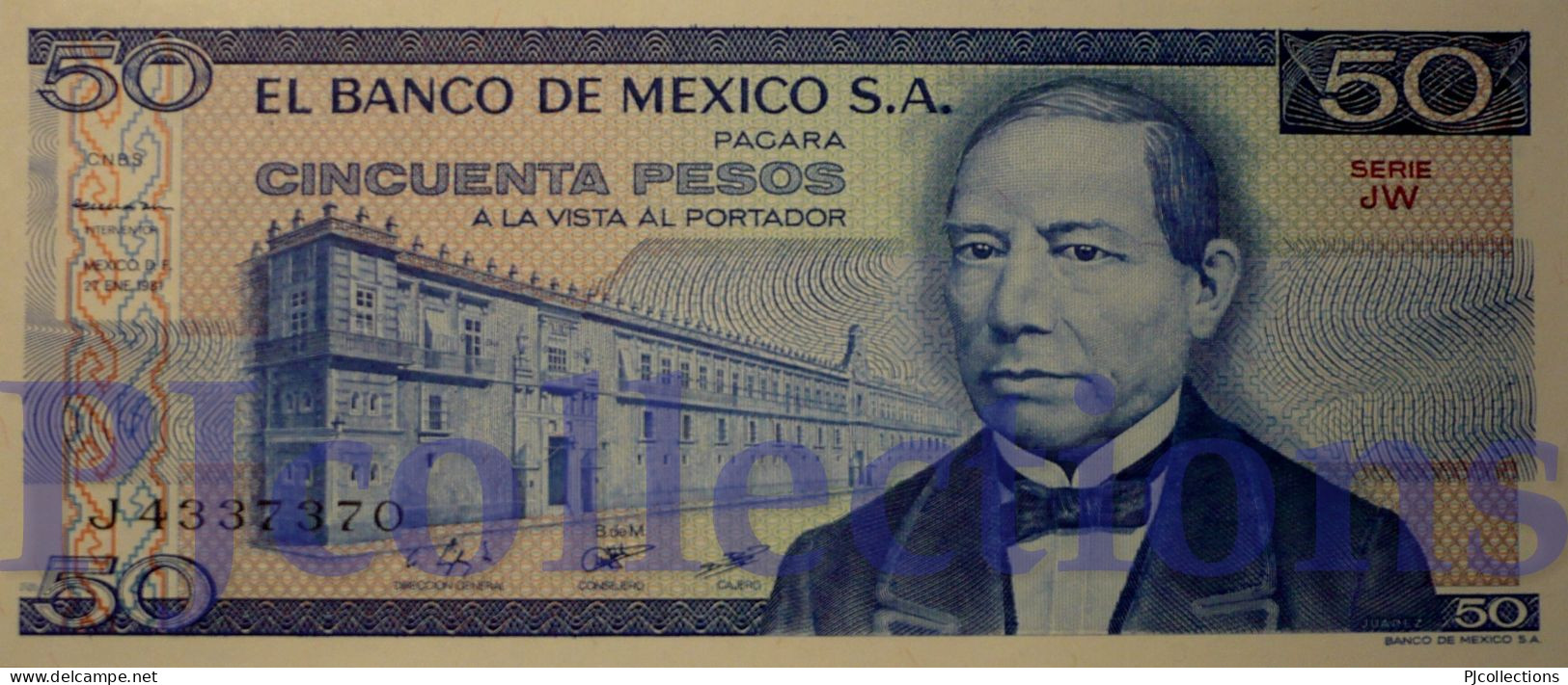 MEXICO 50 PESOS 1981 PICK 73 UNC - Mexique