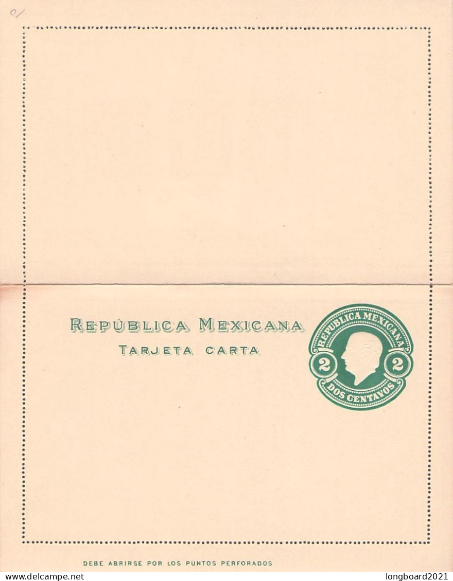 MEXICO - TARJETA CARTA 2c 1910 Unc / *230 - Mexique