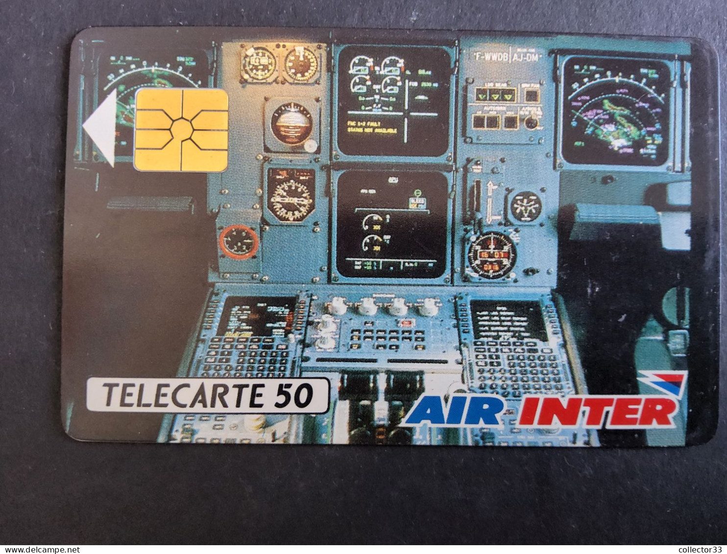 Air Inter Airline   Compagnie Aérienne Carte D216 A 1989-1990 Recto Laqué - Privées