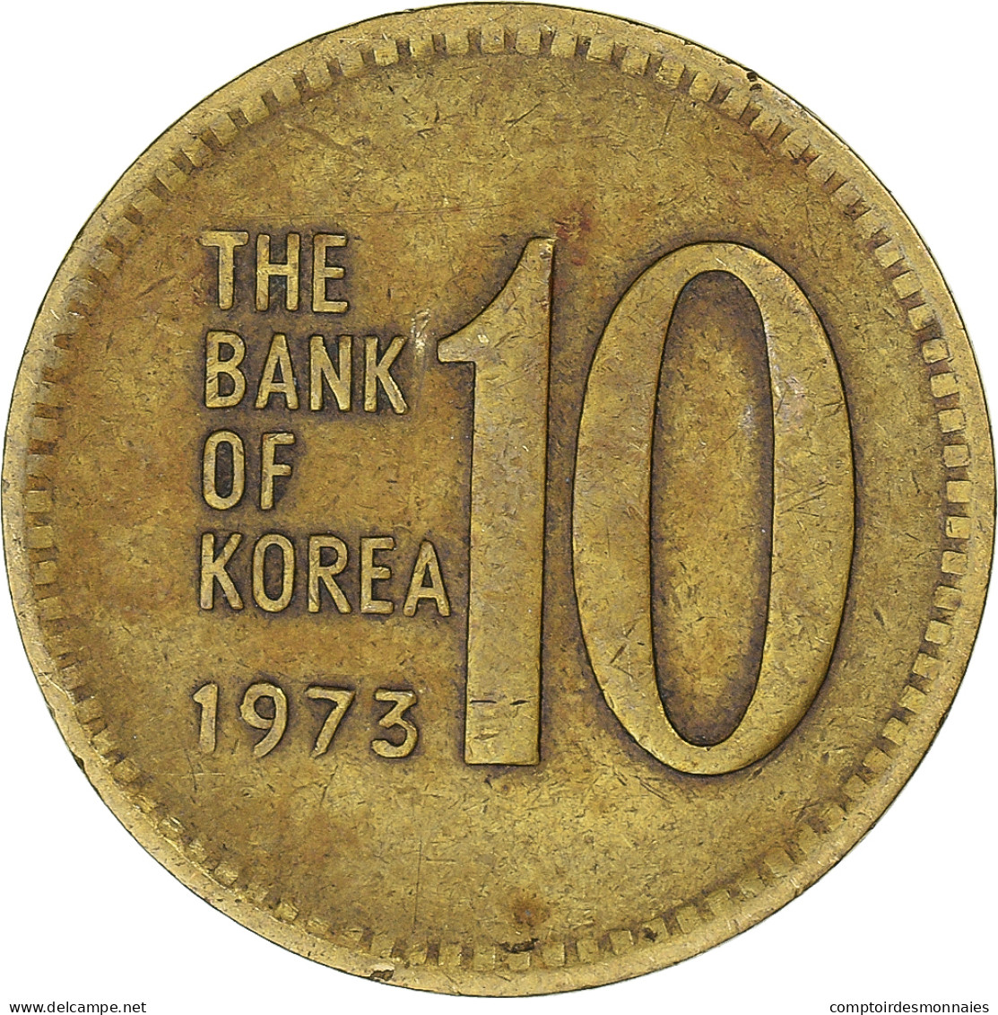 Monnaie, Corée, 10 Won, 1973 - Korea (Süd-)