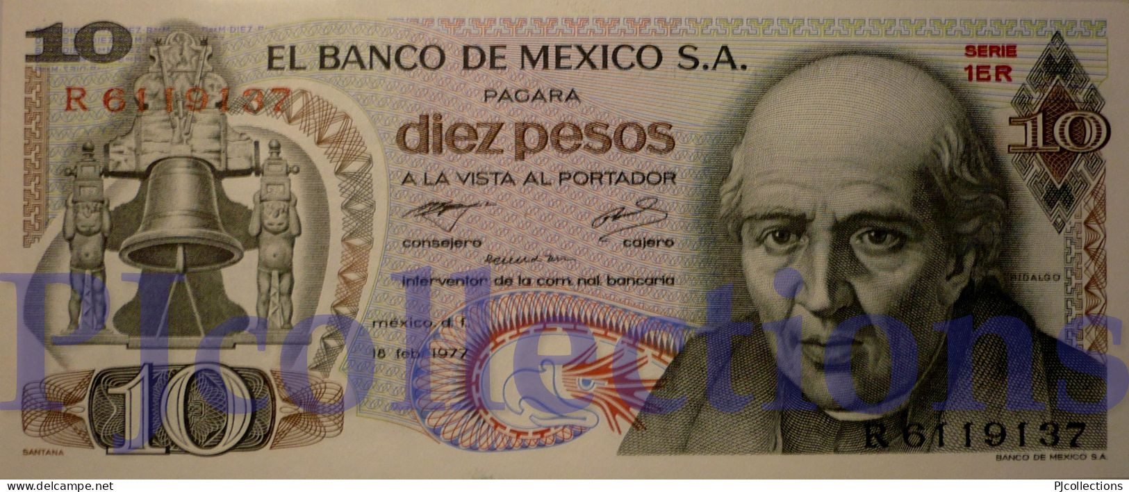 MEXICO 10 PESOS 1977 PICK 63i UNC - Mexique