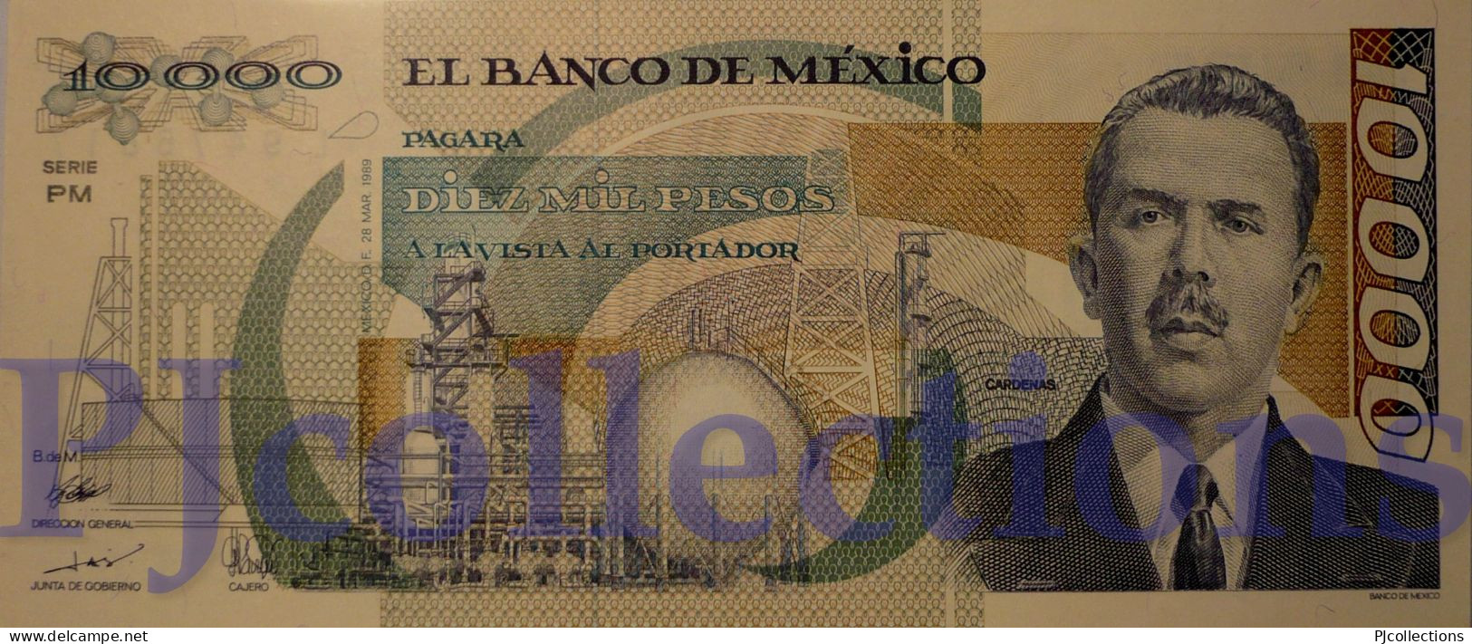 MEXICO 10000 PESOS 1989 PICK 90c UNC - Mexique