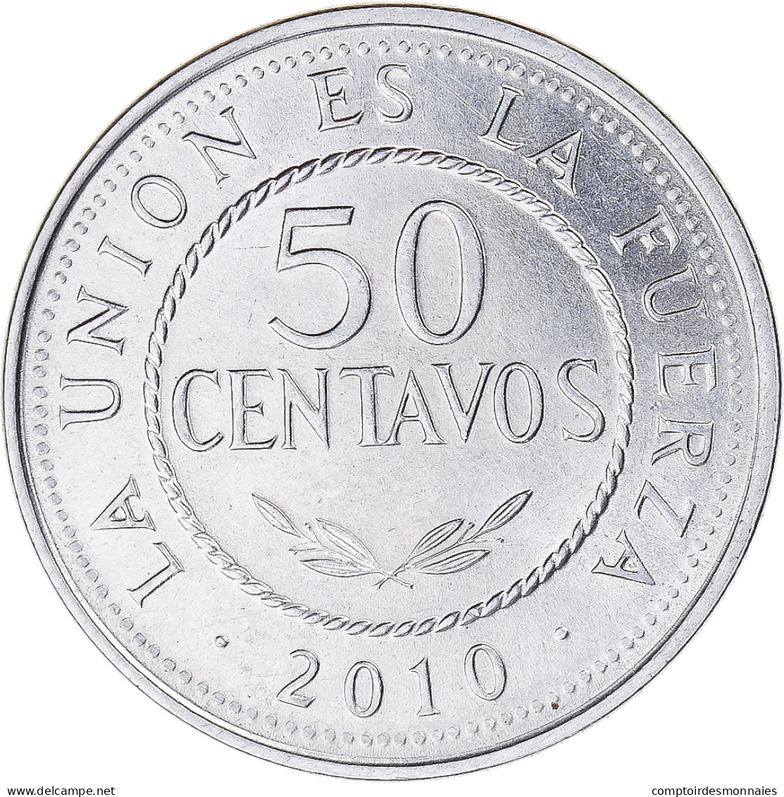 Monnaie, Bolivie, 50 Centavos, 2010 - Bolivia