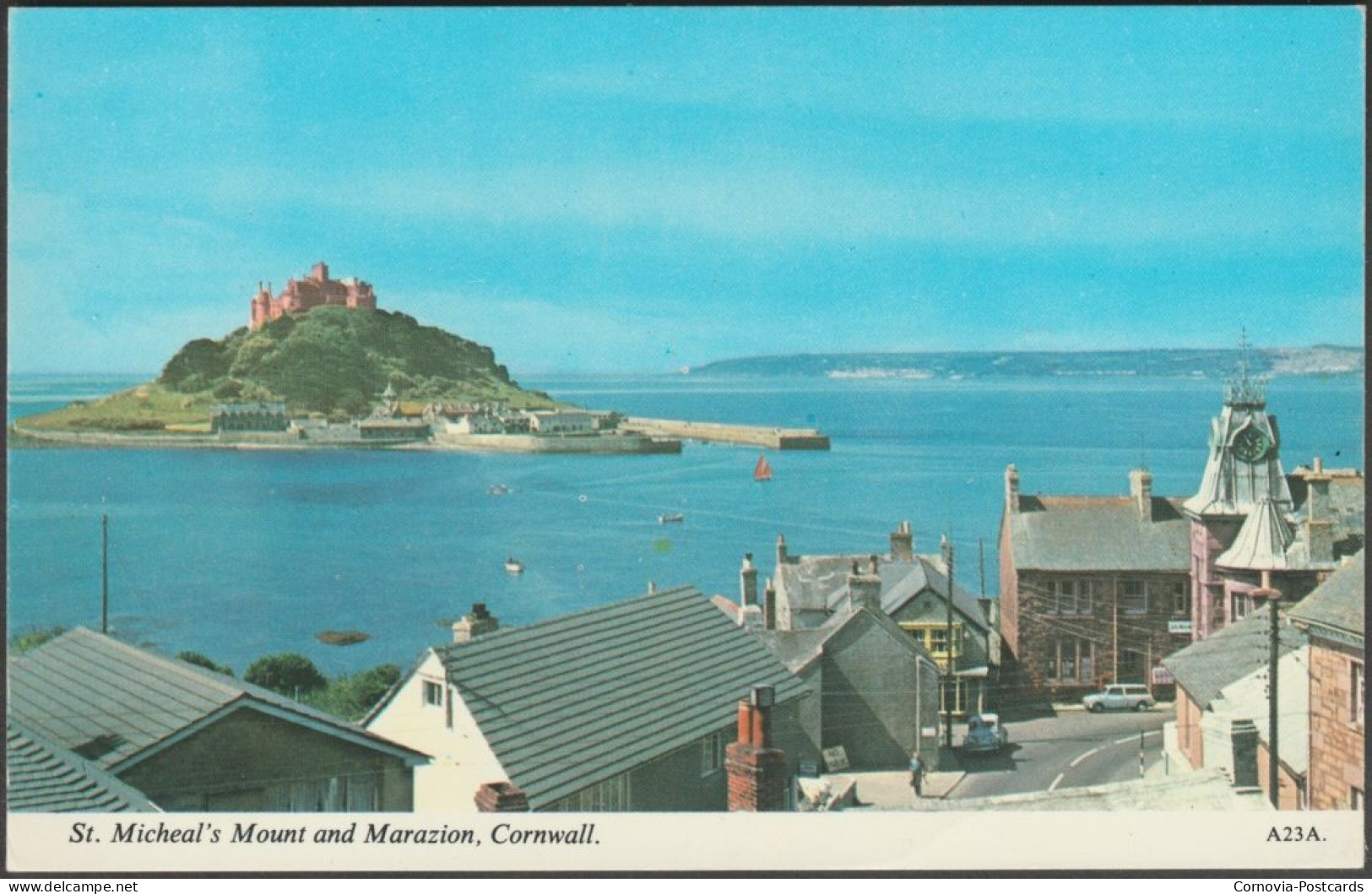 St Michael's Mount And Marazion, Cornwall, 1978 - Harvey Barton Postcard - St Michael's Mount