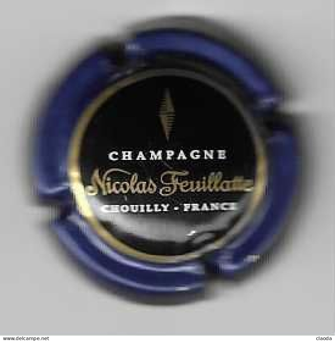 459 CH - CHAMPAGNE Nicolas Feuillatte - Fond Noir Pourtour BLEU MARINE - Feuillate