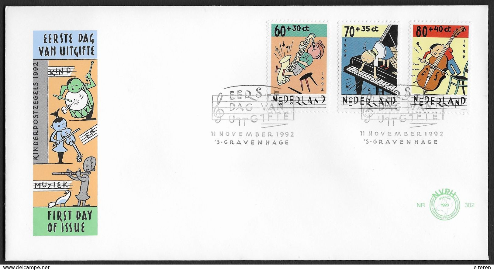 NVPH - FDC 302 - 1992 - Kinderzegels - FDC