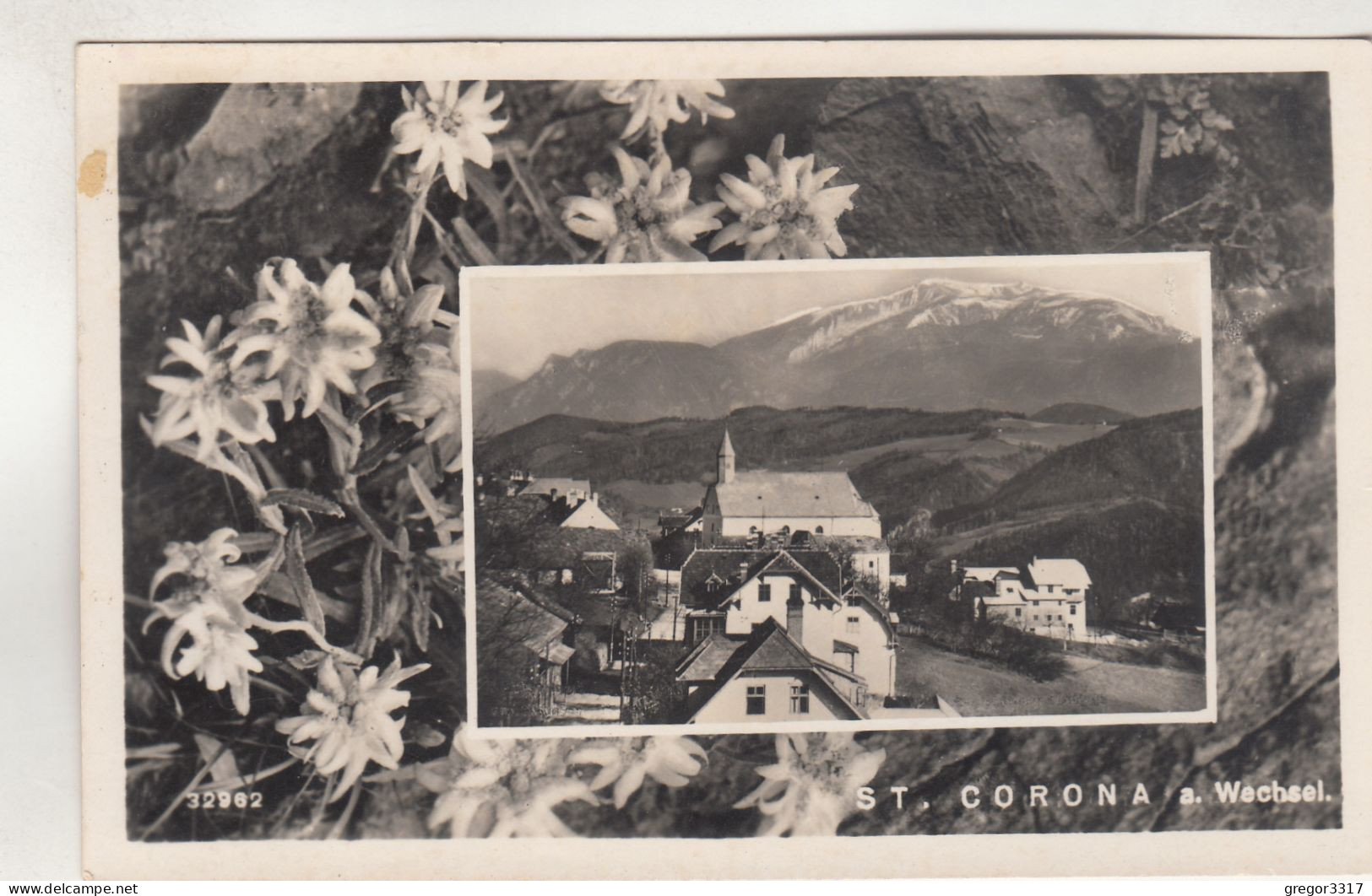 D461) ST. CORONA Am WECHSEL - Häuser Kirche - Blumenrand 1951 - Wechsel