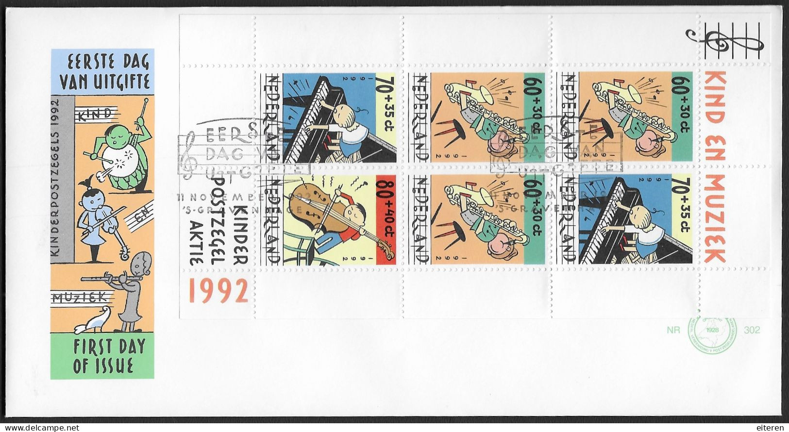 NVPH - FDC 302a - 1992 - Kinderzegels - FDC