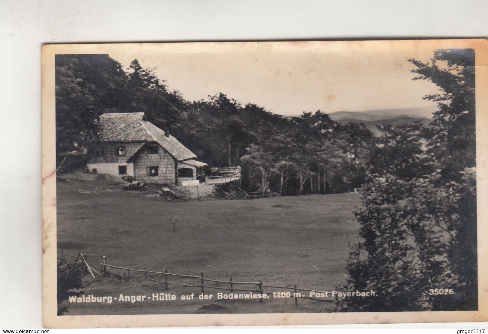 D475) WALDBURG ANGER Hütte Auf Der BODENWIESE - Post PAYERBACH -1939 - Wechsel