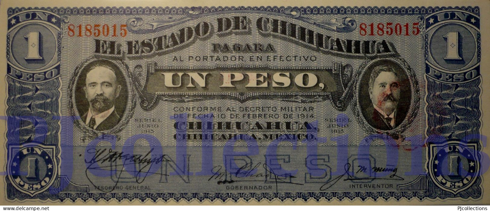 MEXICO 1 PESO 1915 PICK S530e UNC - Mexique