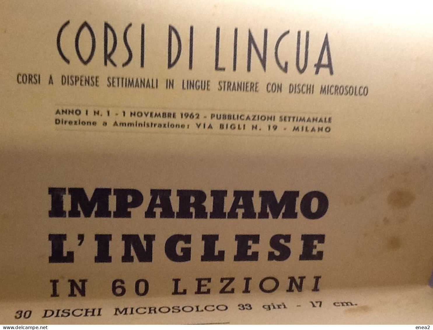 Corso Di Inglese Su Vinili 33 Giri Vintage Anni "60 - Editions Limitées