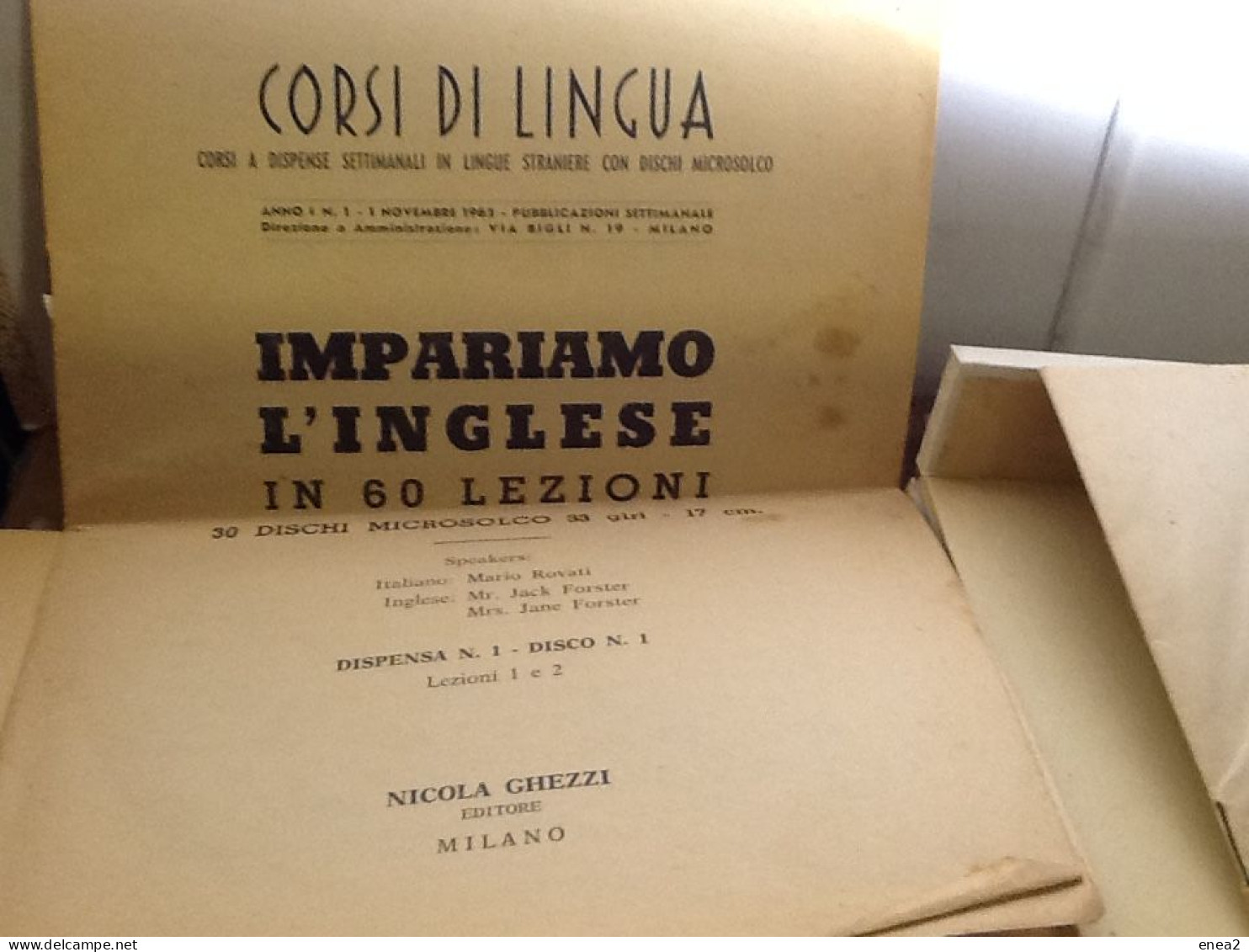 Corso di Inglese su Vinili 33 giri Vintage anni "60